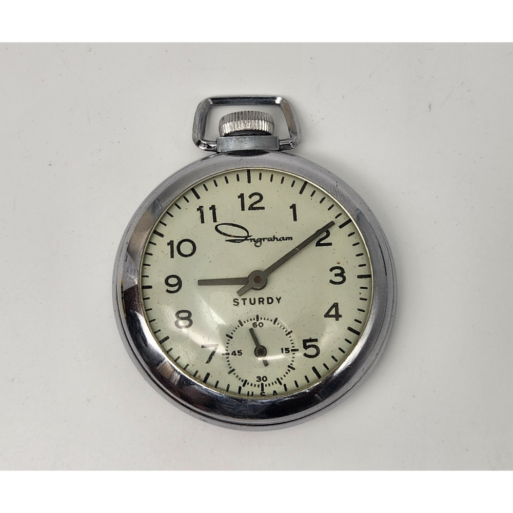 Vintage Ingraham Sturdy Pocket Watch - Not Running
